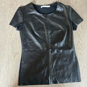 BAILEY 44 vegan leather short sleeve top in a size Small